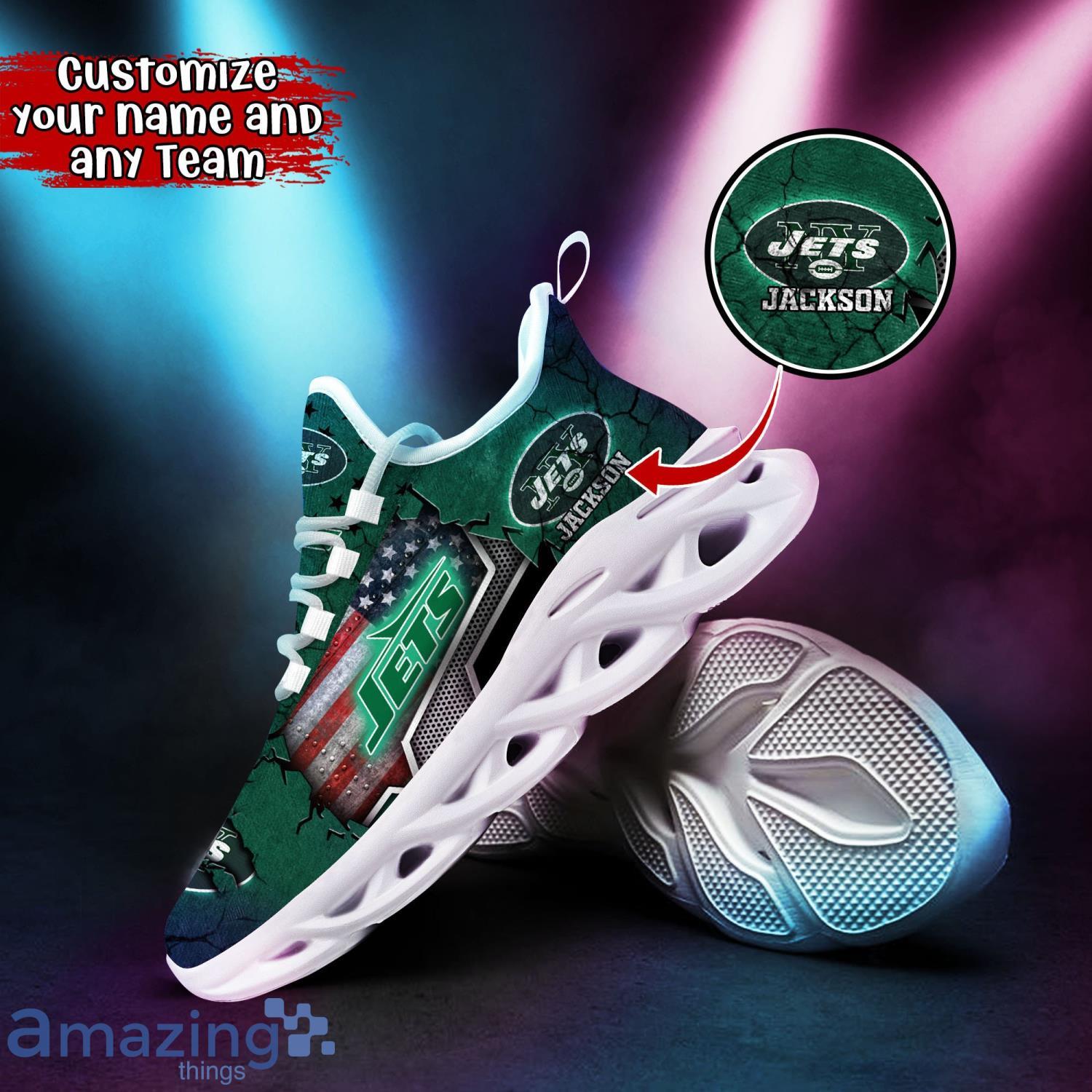 New York Jets NFL Clunky Sneakers Custom Name Sport Max Soul Shoes For Fan image New York Jets NFL Clunky Sneakers Custom Name Sport Max Soul Shoes For Fan Product Photo 2