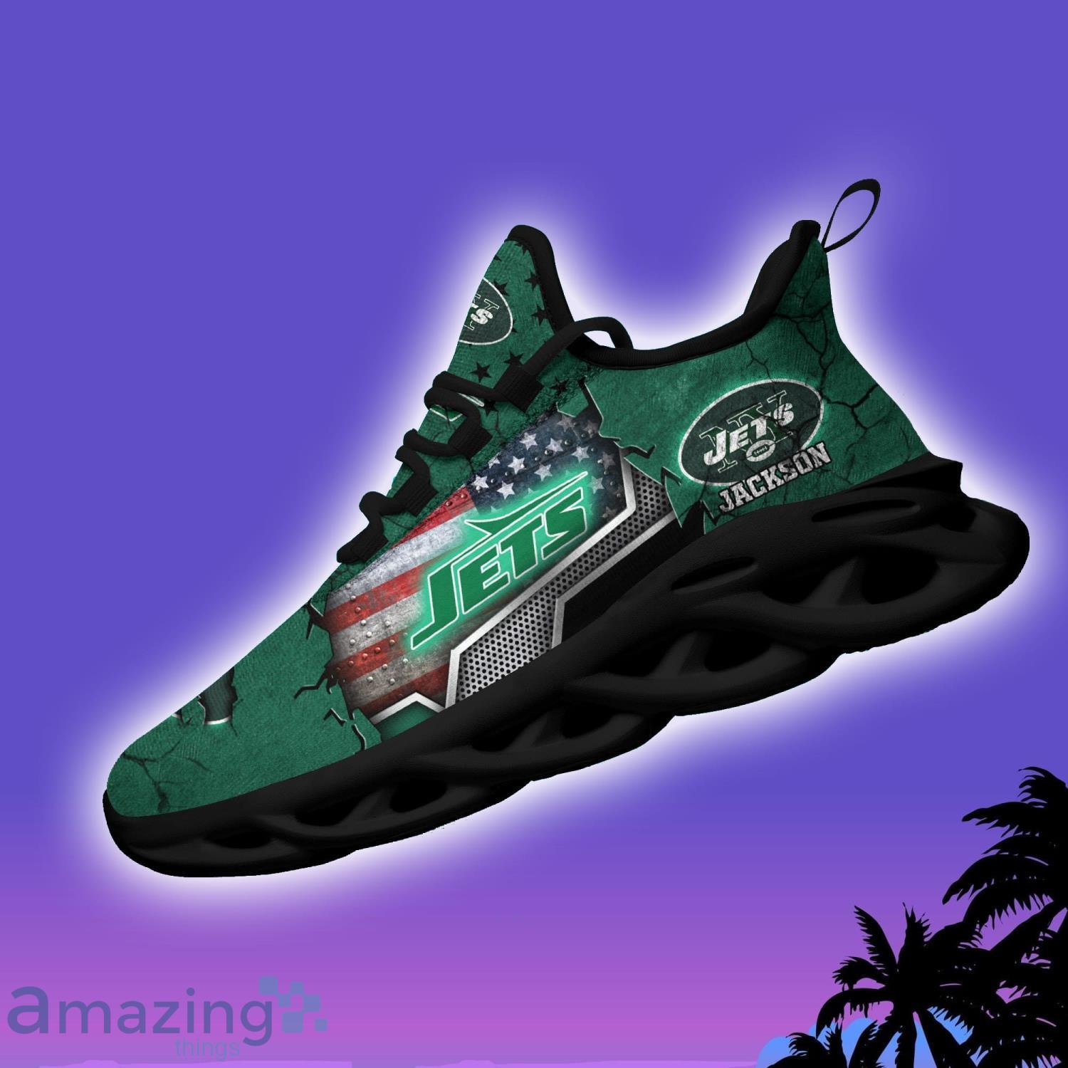 New York Jets NFL Clunky Sneakers Custom Name Sport Max Soul Shoes For Fan