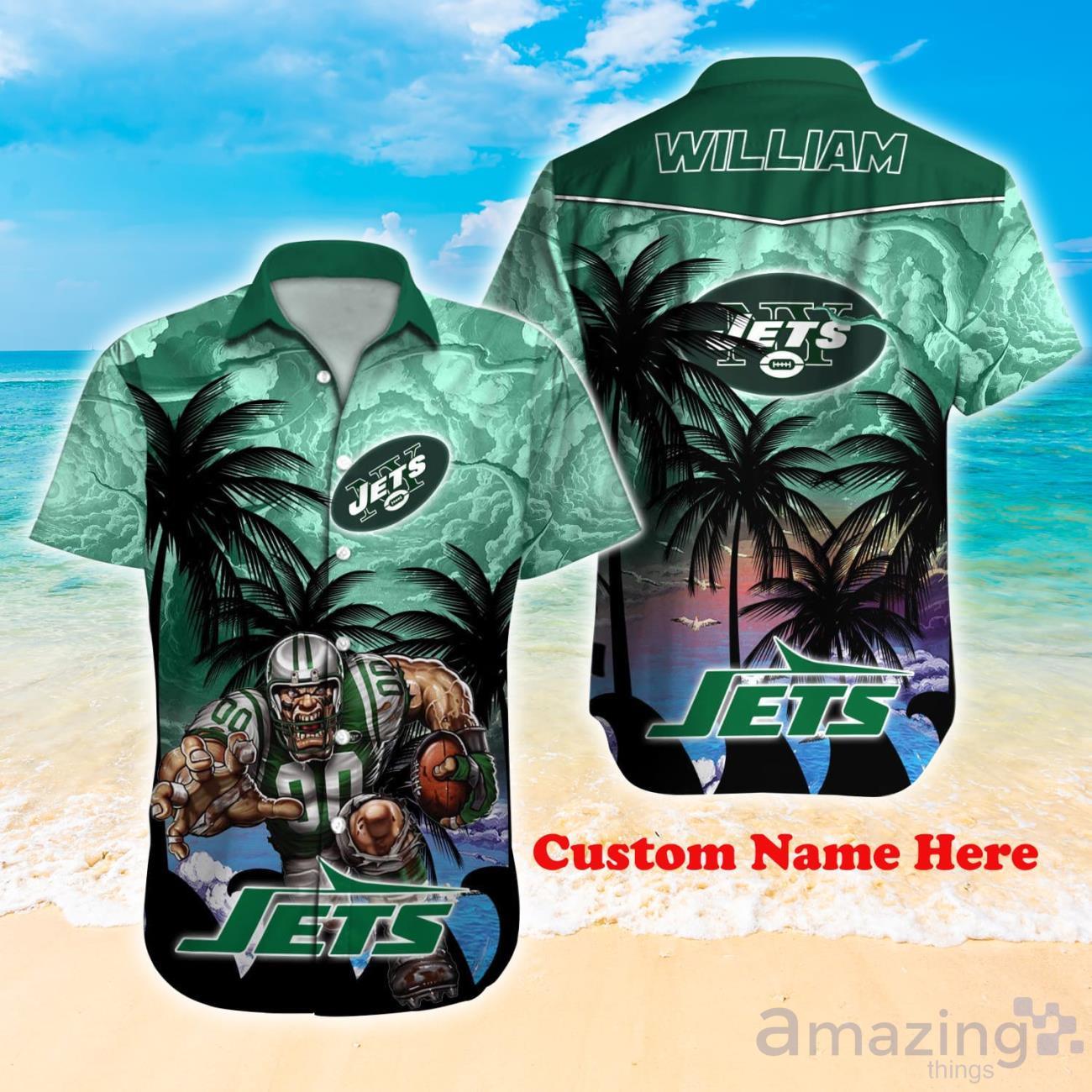 New York Jets NFL Custom Name Hawaiian Shirt Super Hot Design For Fans