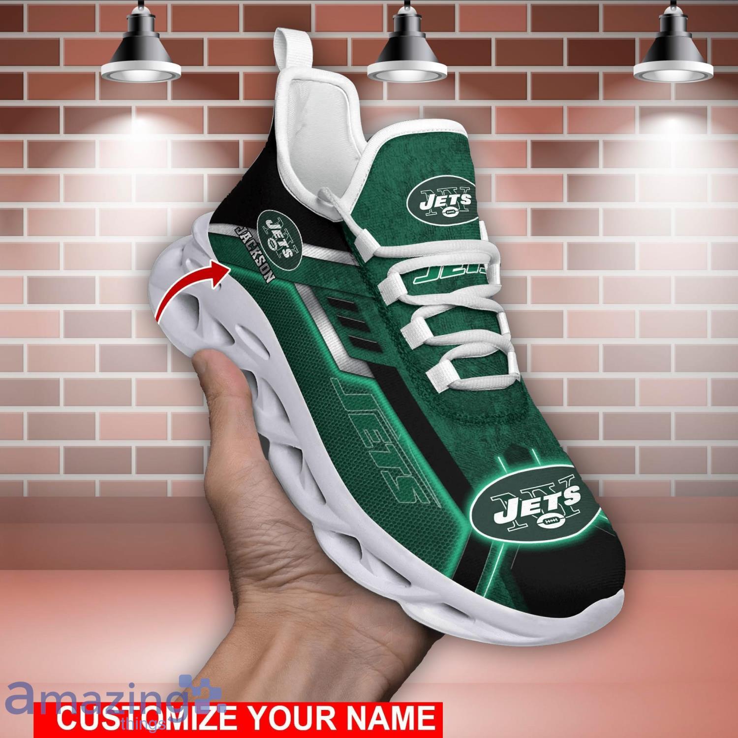 New York Jets NFL Max Soul Shoes Custom Name Sports Sneakers For Fans Product Photo 1