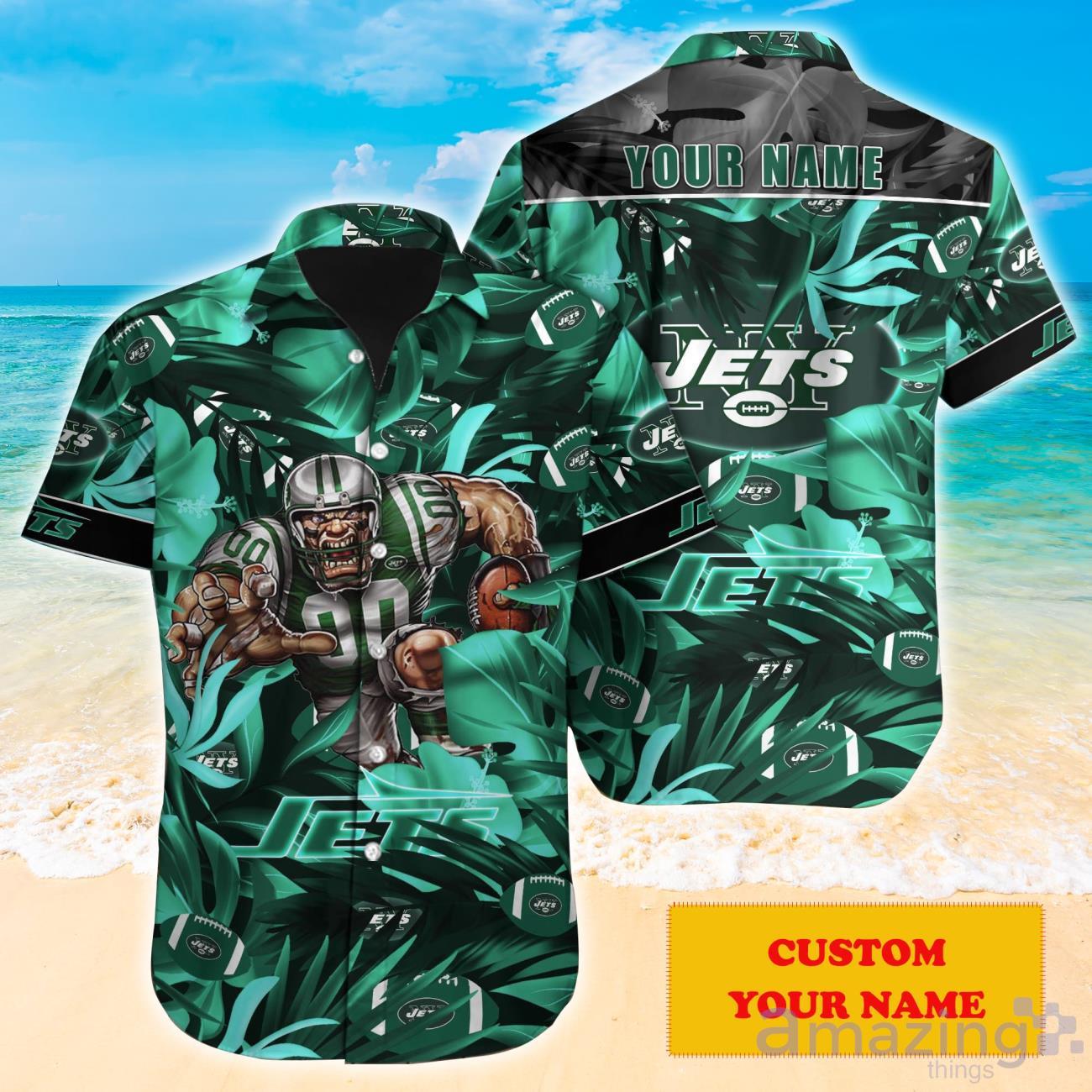 NY Jets Hawaiian Shirt Festive New York Jets Gift - Personalized