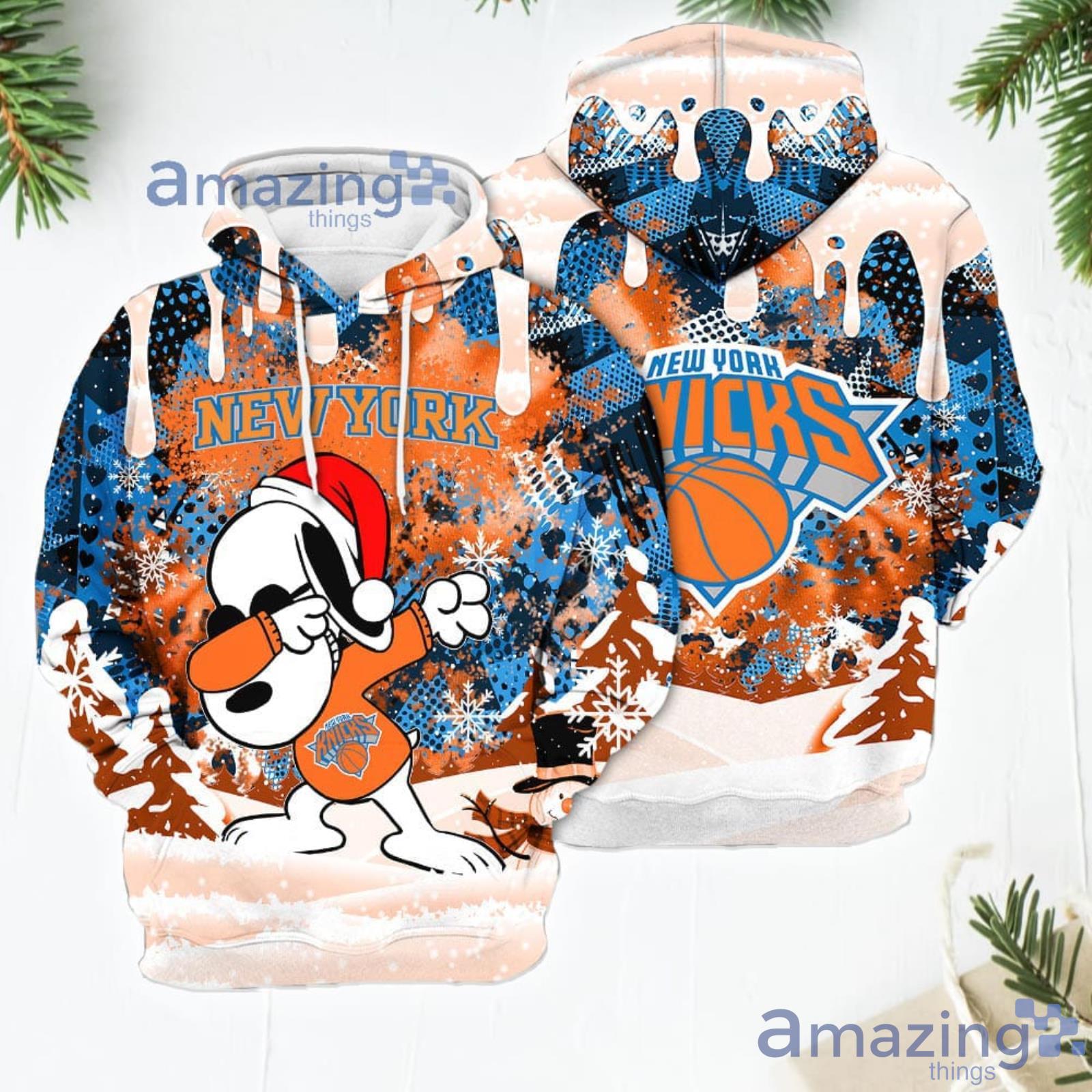New York Knicks Snoopy Dabbing The Peanuts Sports Football Christmas Giift 3D Hoodie For Men And Women Product Photo 1