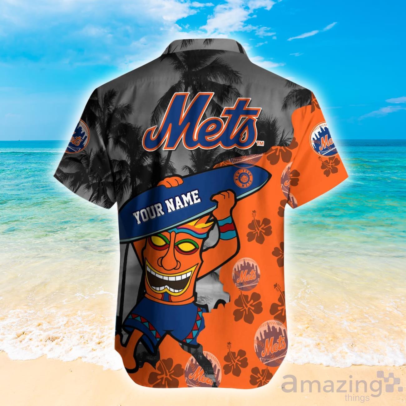 Custom Name And Number New York Mets Baseball Cool Short Sleeve 3D Hawaiian  Shirt Summer Gift