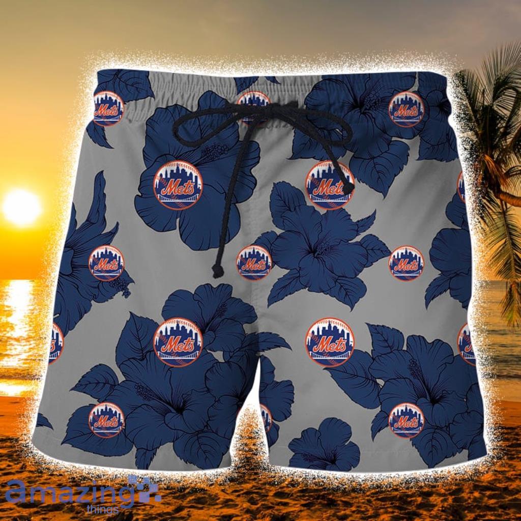 New York Mets Tropical Floral Hawaiian Shorts Gift For Fans Product Photo 1