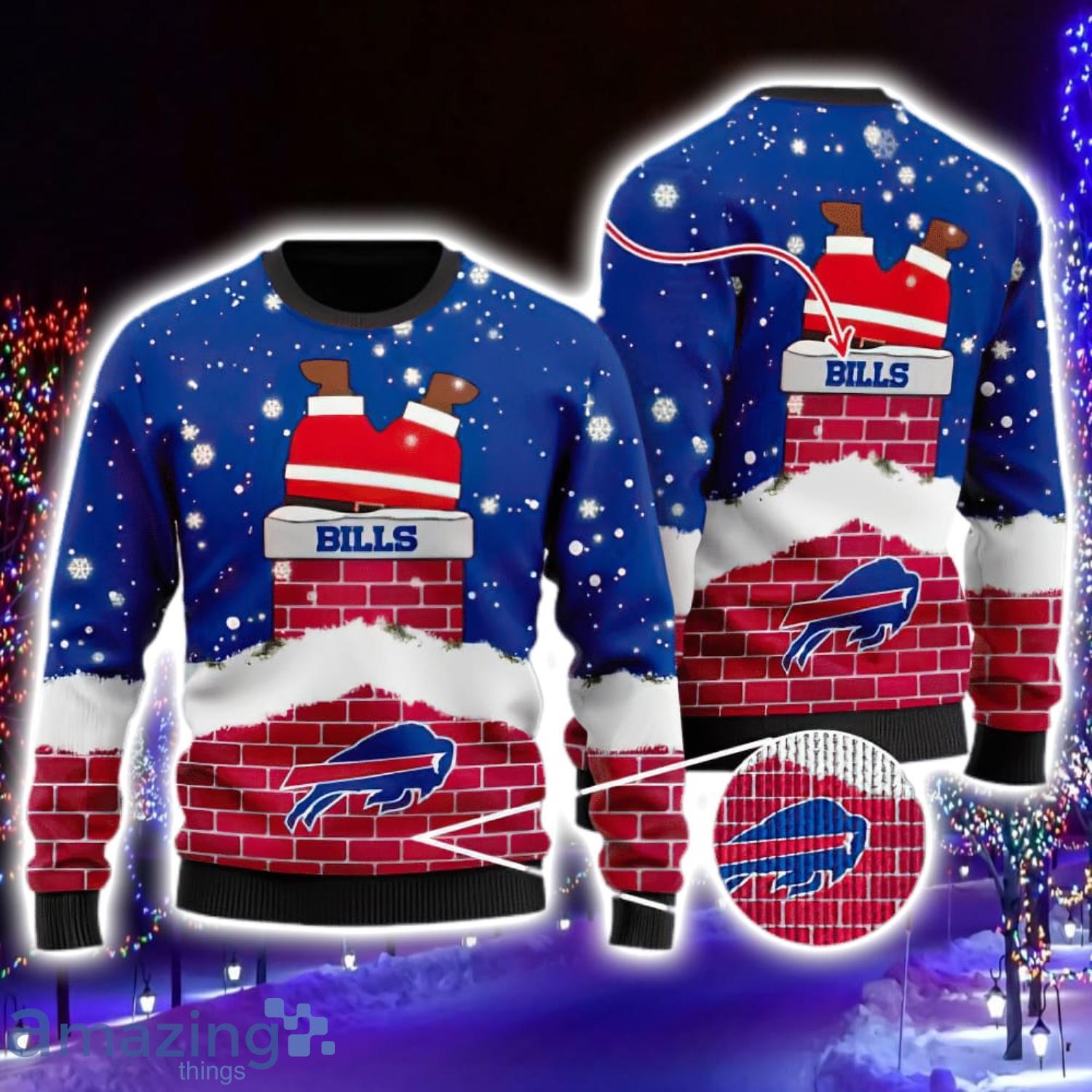 NFL Buffalo Bills Christmas Funny Santa Ugly Christmas Sweater