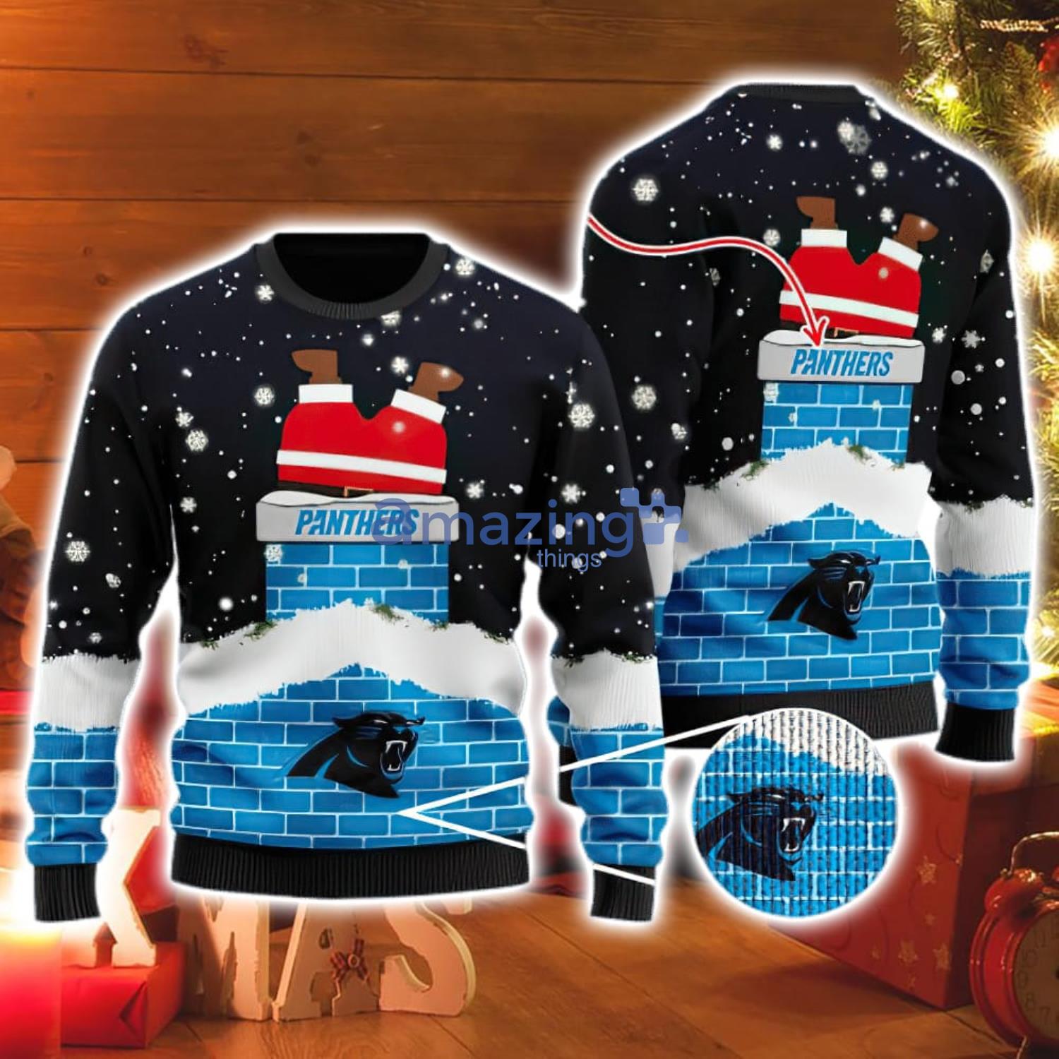 NFL Carolina Panthers Logo Ideas Ugly Christmas Sweater For Men