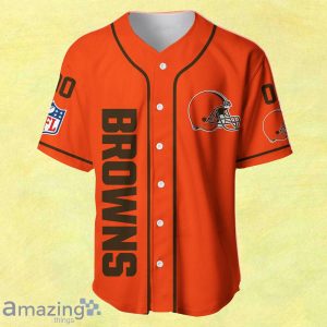 NFL Cleveland Browns Custom Name And Number Baseball Jersey shirt Best Gift Product Photo 2