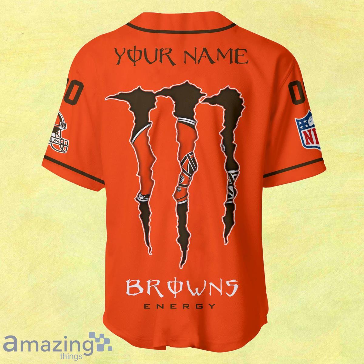 NFL Cleveland Browns Custom Name And Number Baseball Jersey shirt Best Gift