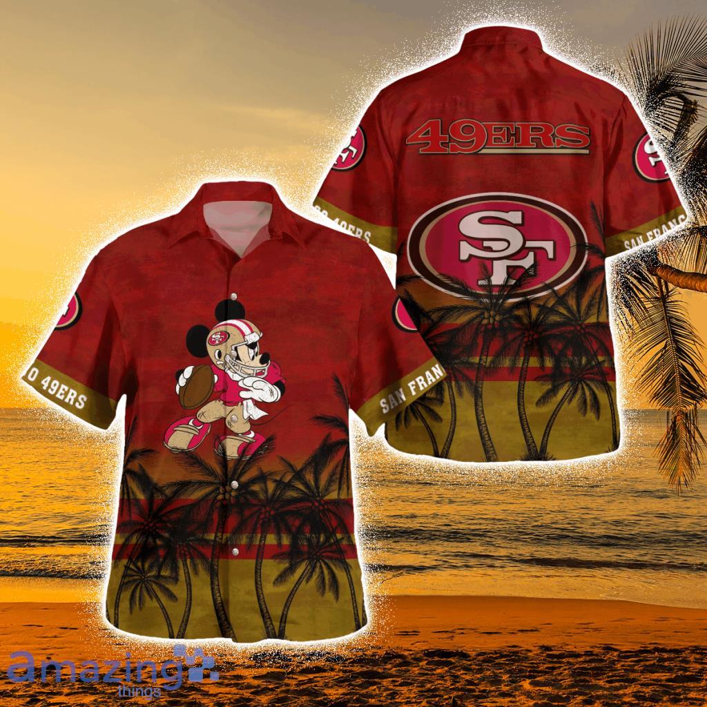 San Francisco 49Ers Mickey Mouse Hawaiian Shirt, 49Ers Logo Red Hawaiian  Shirt, Gifts For Disney and NFL Fan - The best gifts are made with Love