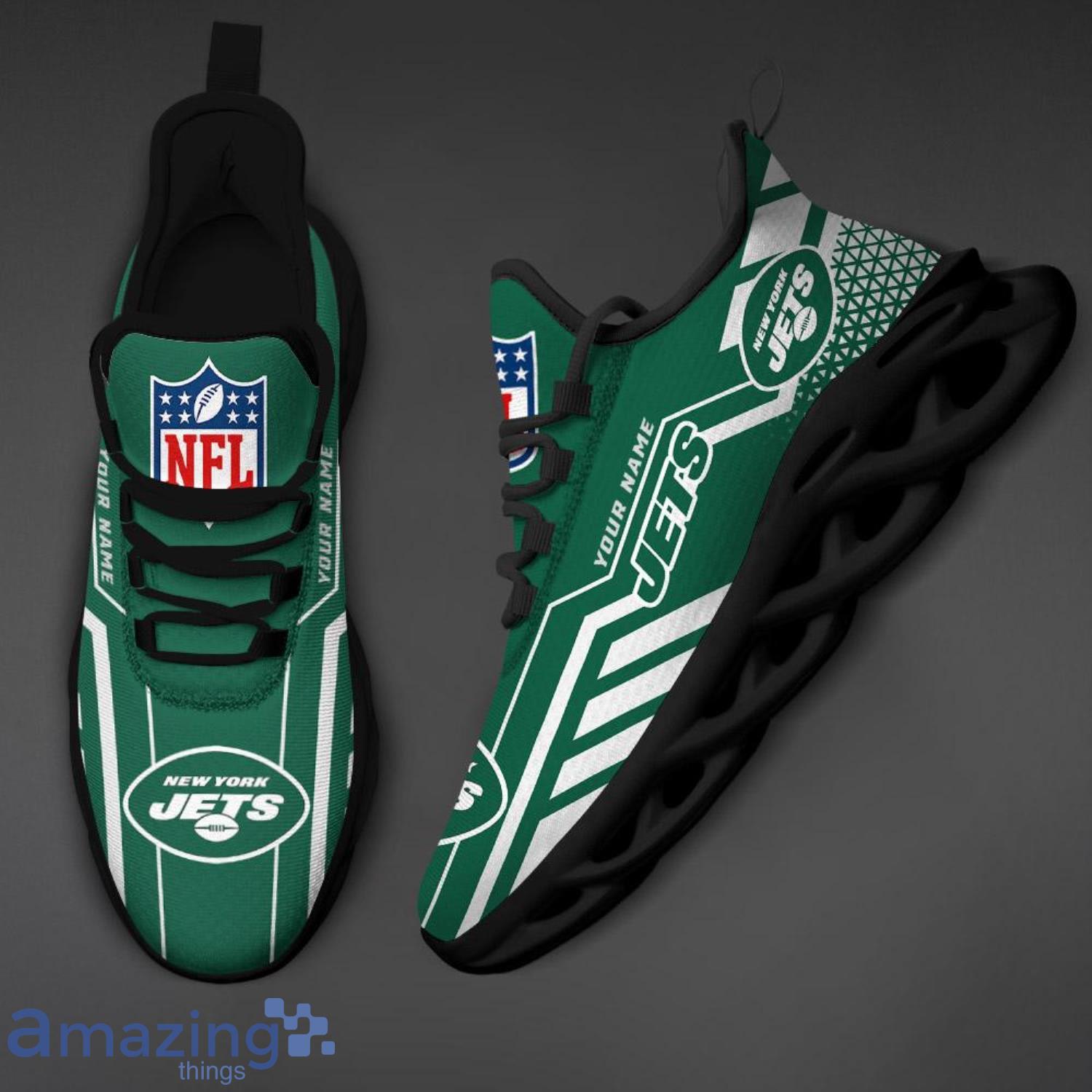 NFL Chunky Sneakers New York Jets Logo Mix Color Max Soul Shoes