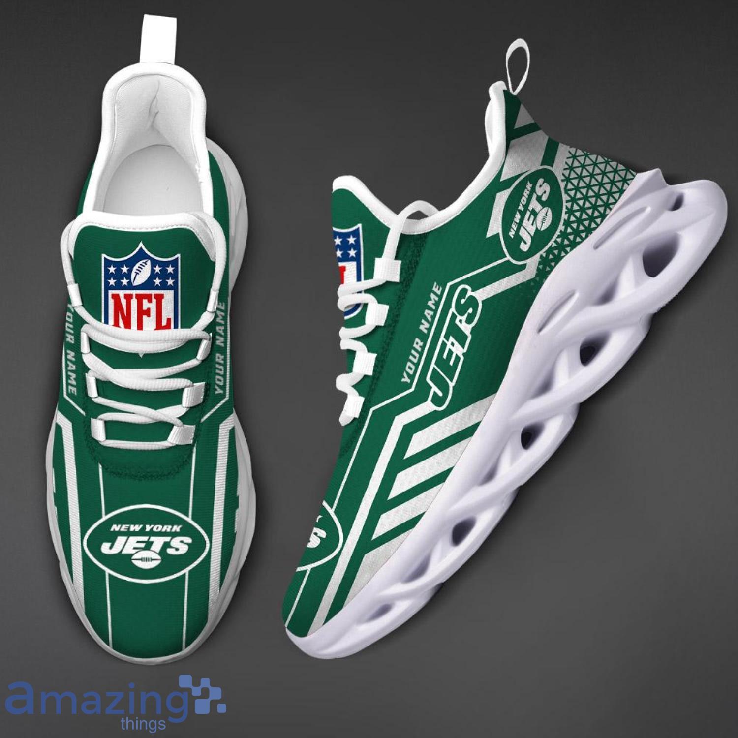 NFL Chunky Sneakers New York Jets Logo Mix Color Max Soul Shoes