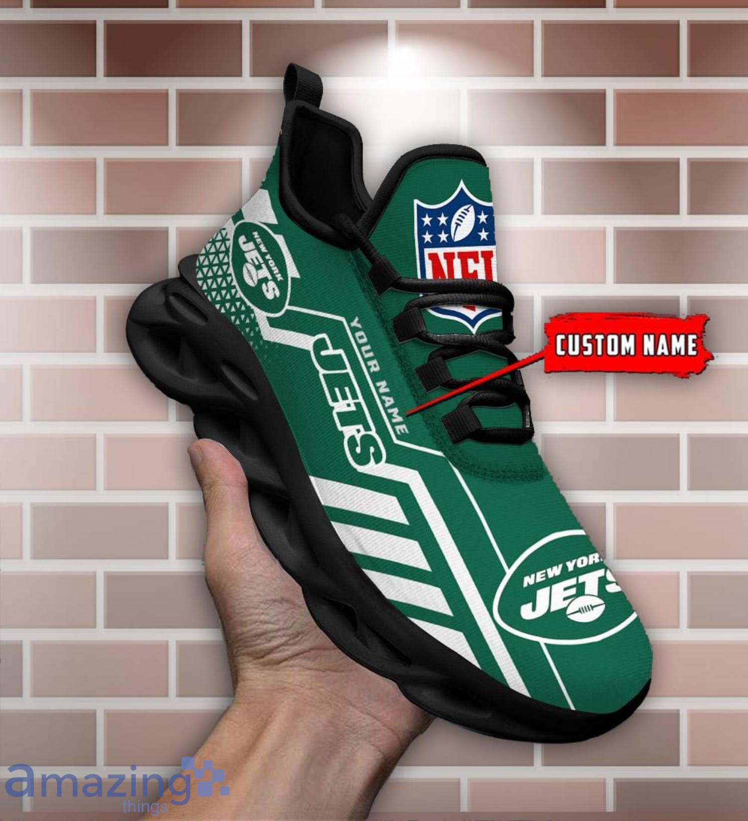 Custom Name New York Jets NFL Logo New Add Max Soul Shoes Men