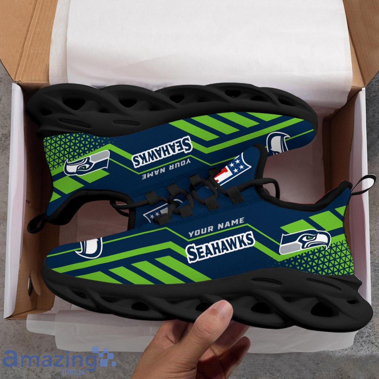 Nfl Fans Seattle Seahawks Personalized Name Sneakers Max Soul Shoes image Nfl Fans Seattle Seahawks Personalized Name Sneakers Max Soul Shoes Product Photo 5