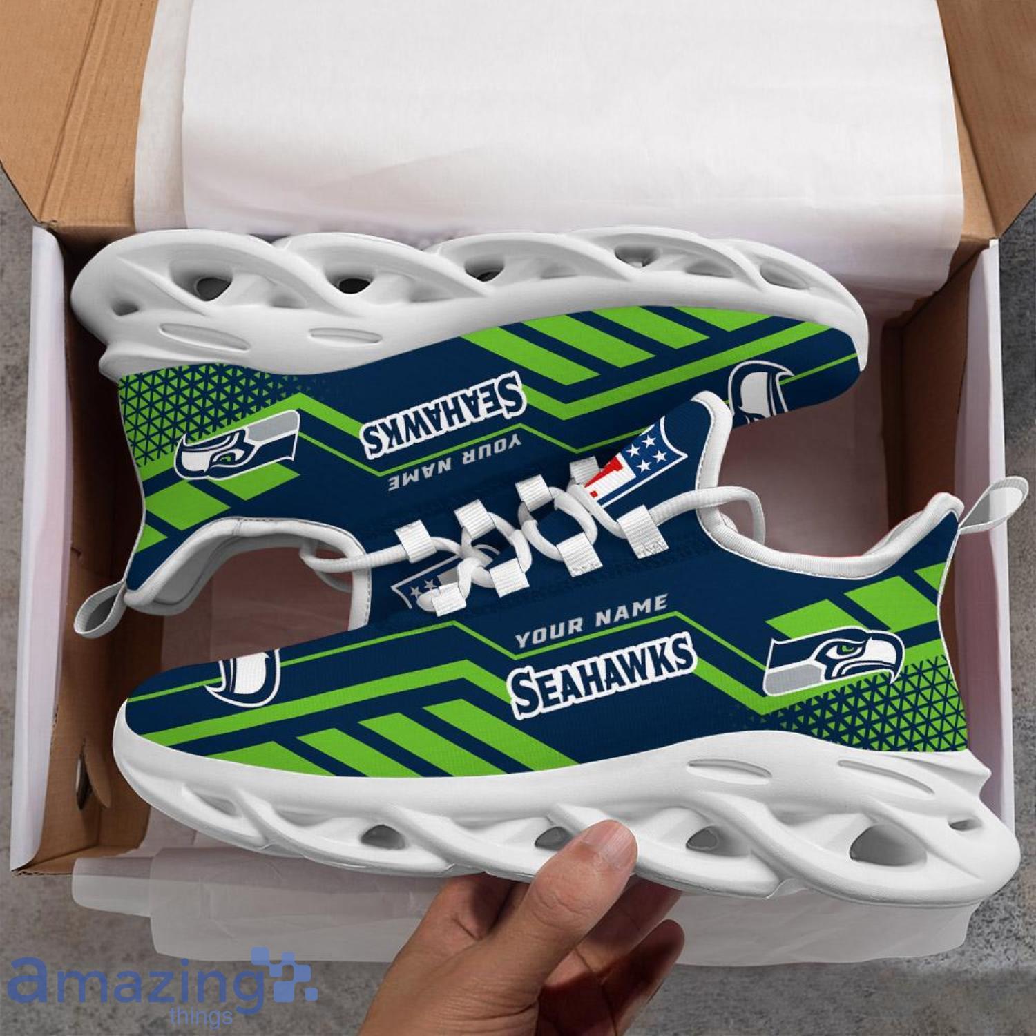 Nfl Fans Seattle Seahawks Personalized Name Sneakers Max Soul Shoes image Nfl Fans Seattle Seahawks Personalized Name Sneakers Max Soul Shoes Product Photo 6