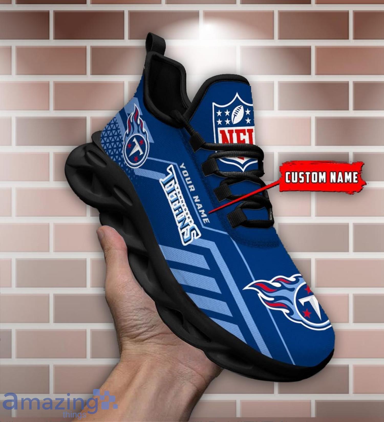 Tennessee Titans Personalized Name NFL Ultra Sneakers Max Soul