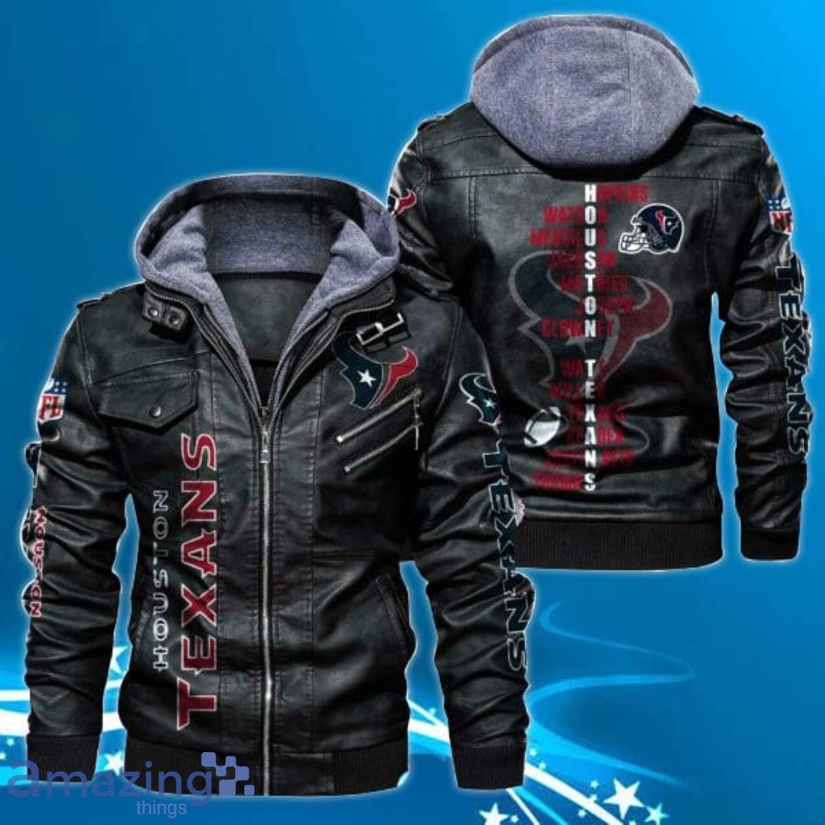 NFL Houston Texans Leather Jacket Special Gift For Men