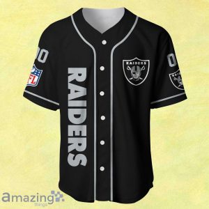 NFL Las Vegas Raiders Custom Name And Number Baseball Jersey shirt Best Gift image NFL Las Vegas Raiders Custom Name And Number Baseball Jersey shirt Best Gift Product Photo 2
