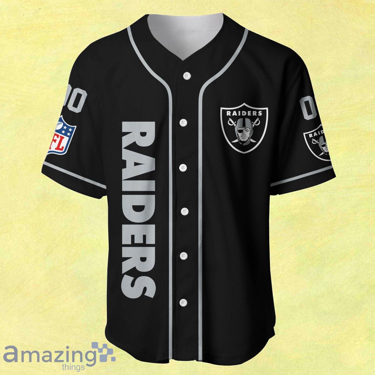 Las Vegas Raiders Personalized Name And Number NFL Baseball Jersey Shirt  For Fans Gift