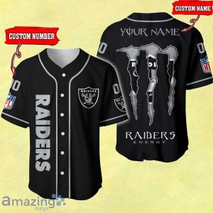 NFL Las Vegas Raiders Custom Name And Number Baseball Jersey shirt Best Gift Product Photo 1