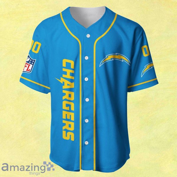 NFL Los Angeles Chargers Custom Name And Number FireBall Baseball Jersey