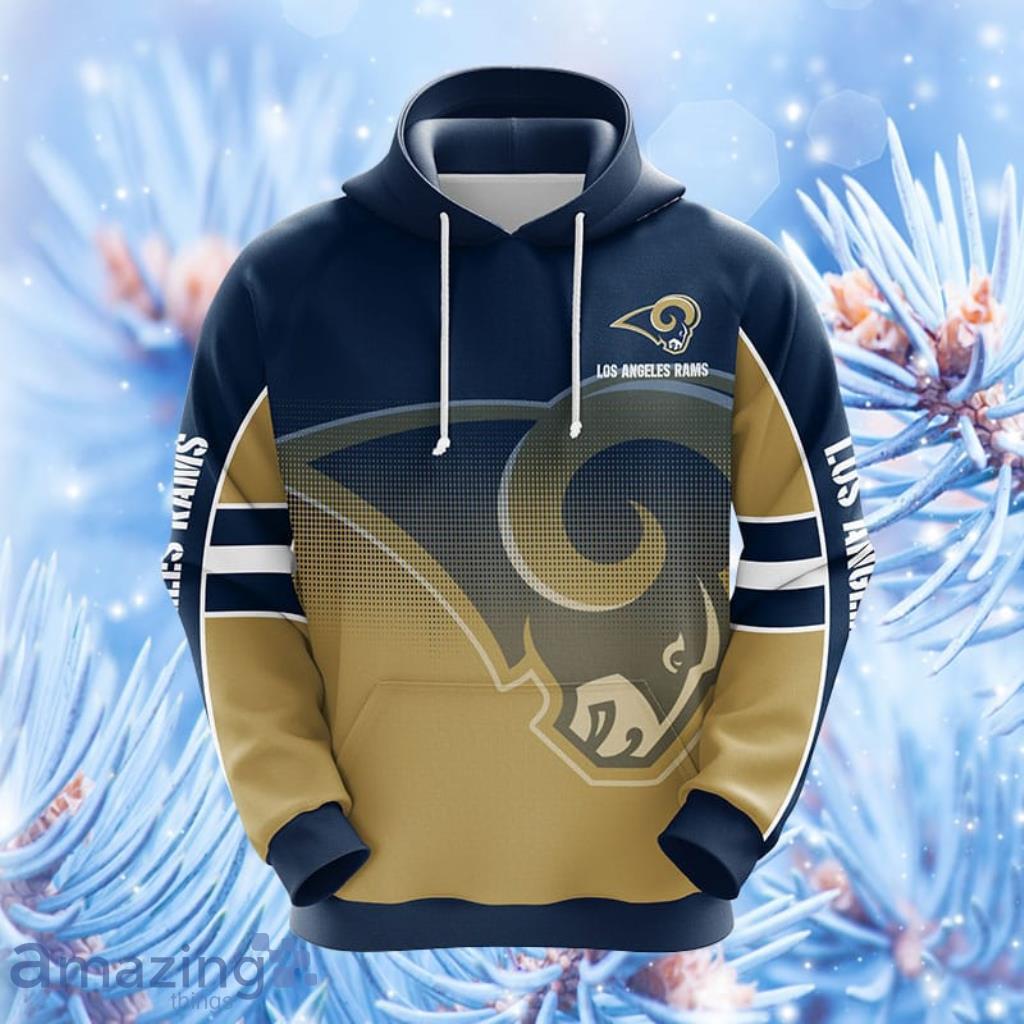 Los Angeles Rams Logo Football 3D Hoodie Nfl Team 3D Sweatshirt