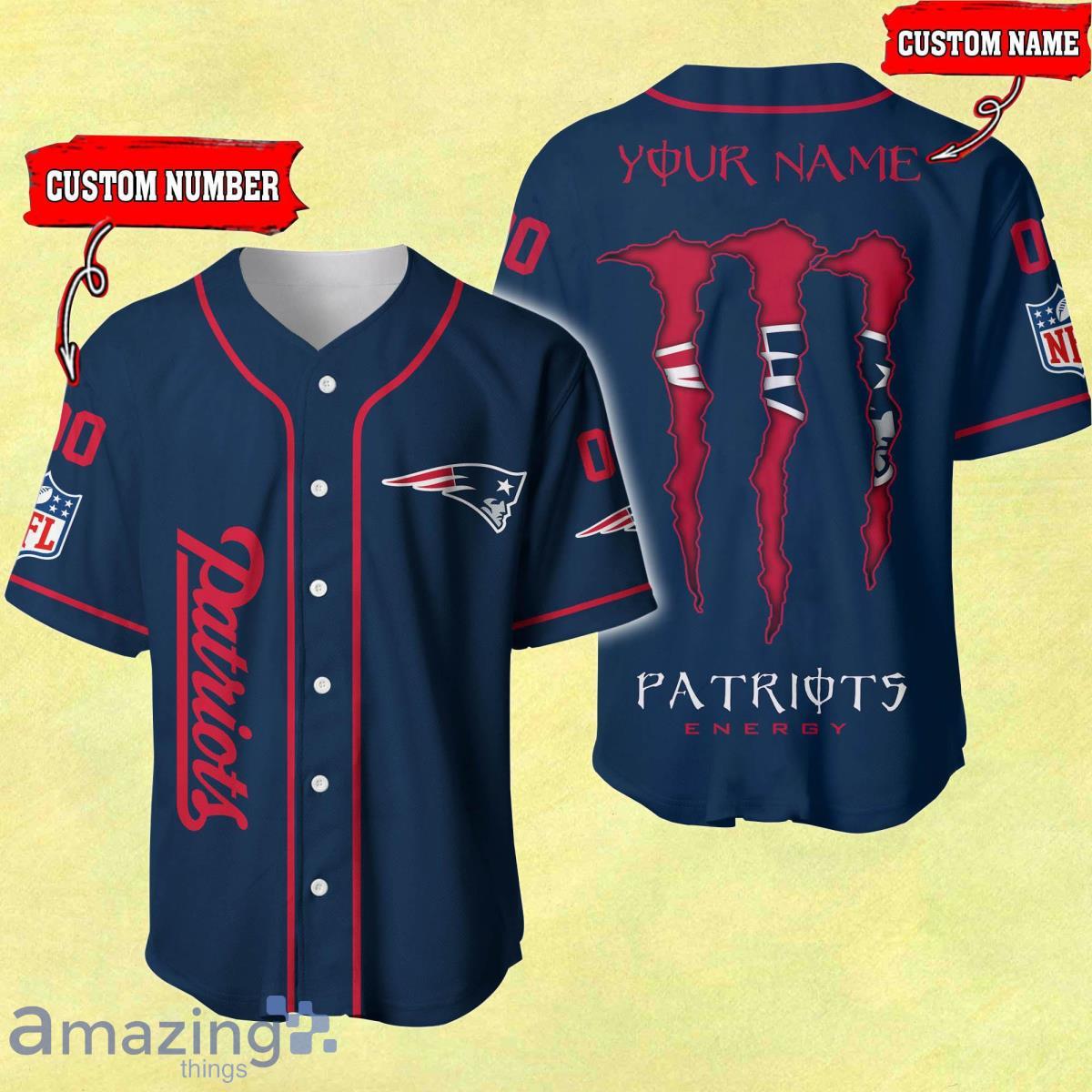 New England Patriots Custom name Baseball Shirt Best Gift For Men And Women