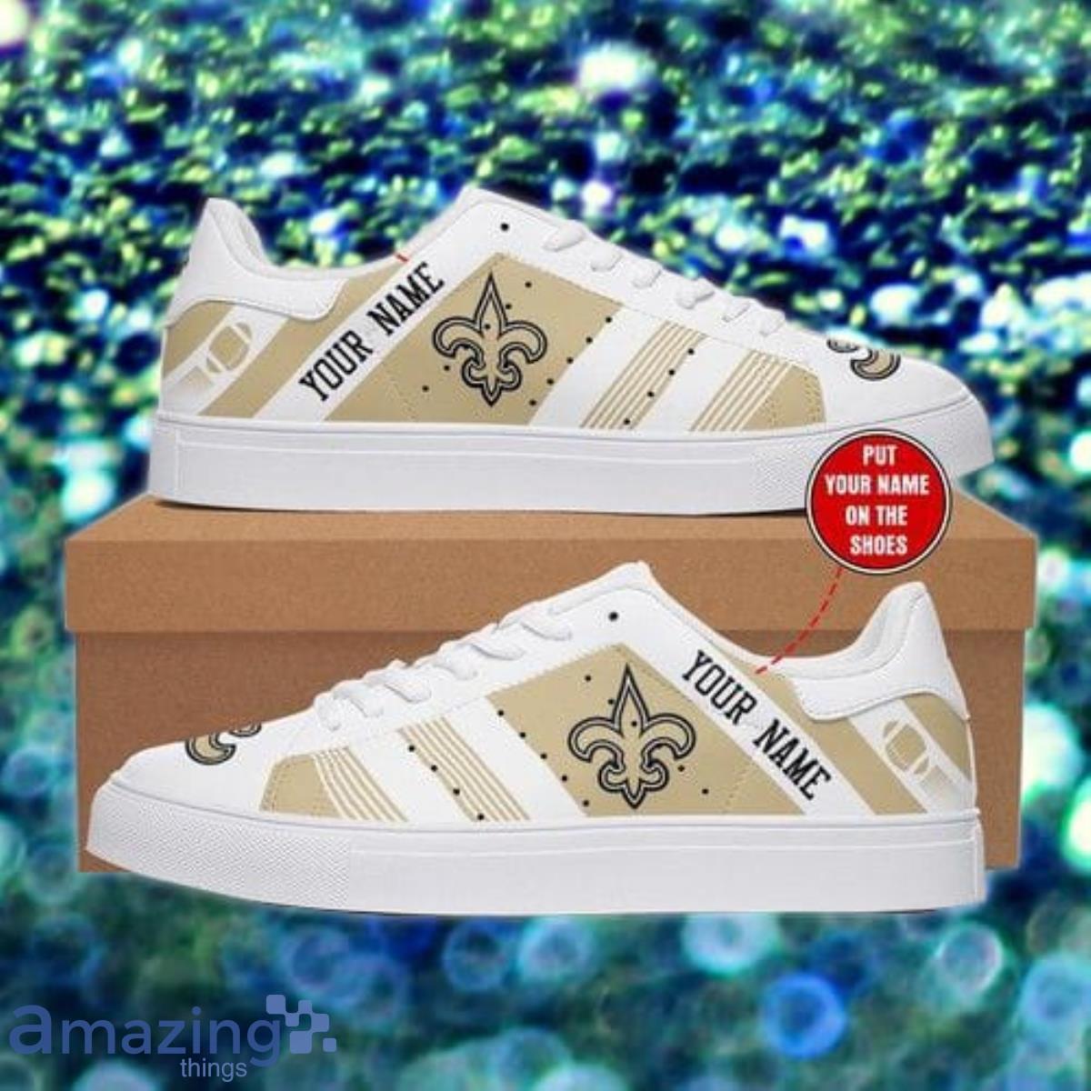 NFl New Orleans Saints Low Top Skate Shoes Best Gift Custom Name Product Photo 1