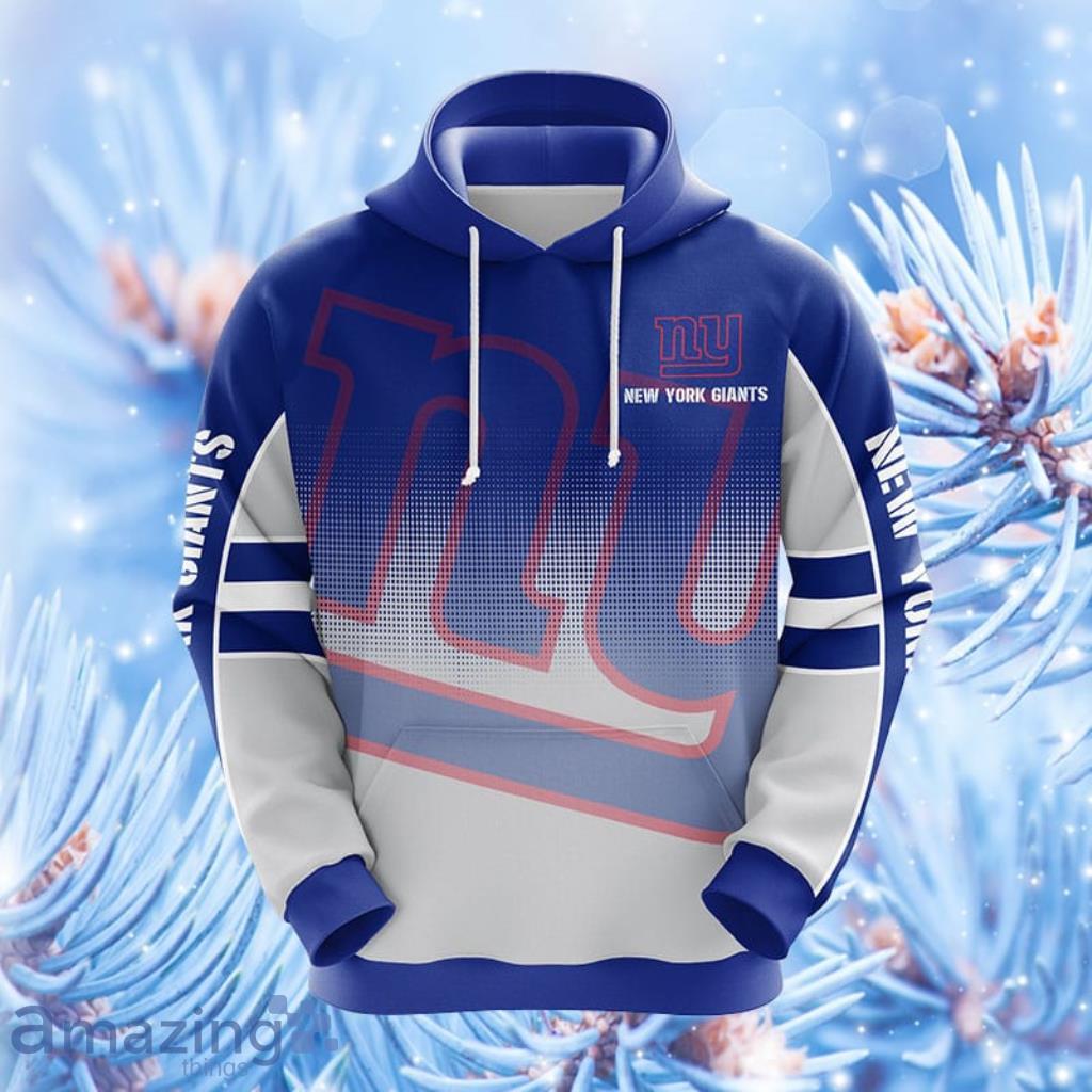 NFL New York Giants Blue Hoodie, Zip Hoodie 3D All Over Print For Fans