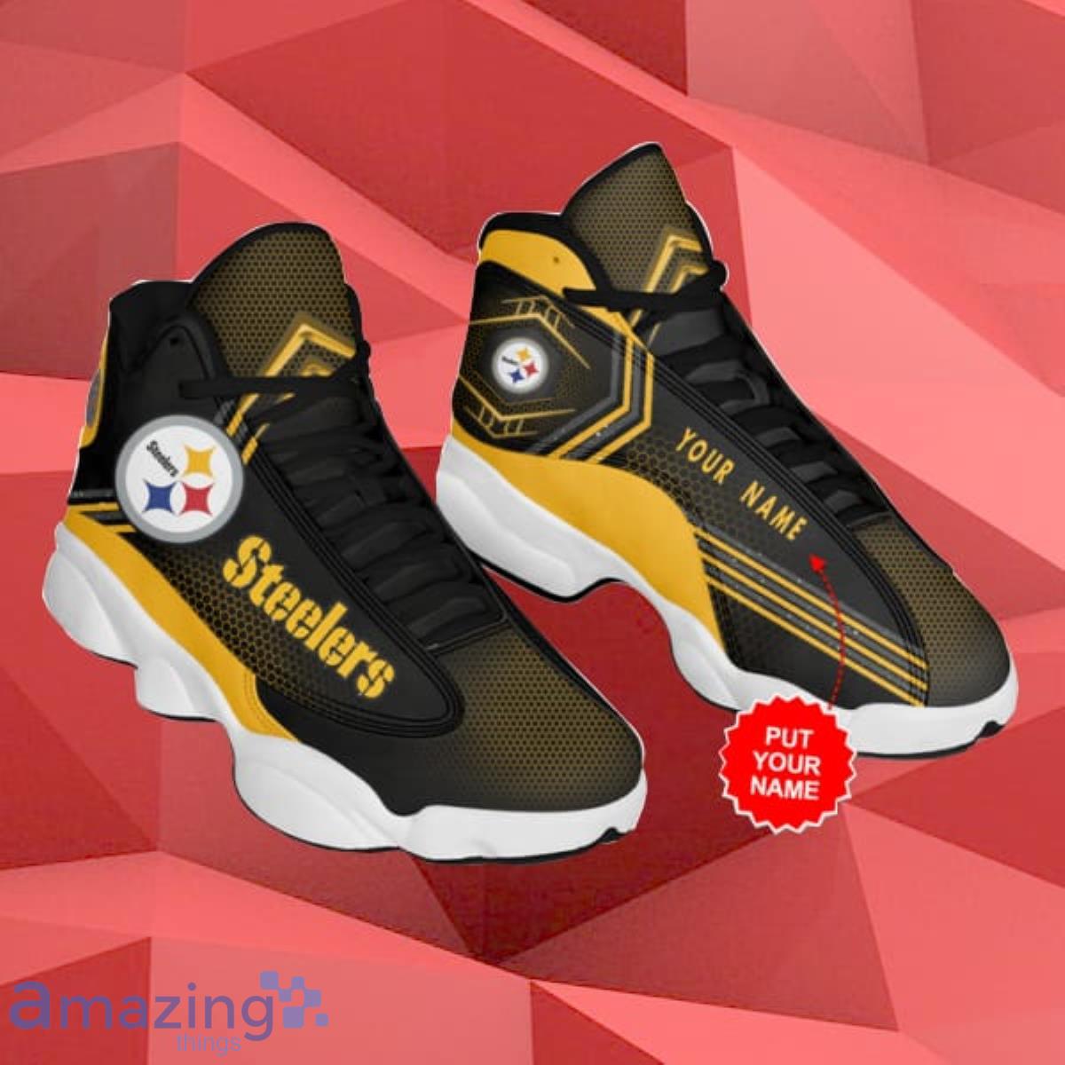 Personalize Name Pittsburgh Steelers Football Jordan 13 Shoes