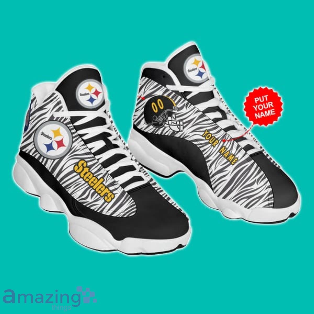 Pittsburgh Steelers White Air Jordan 13 Sneakers Shoes