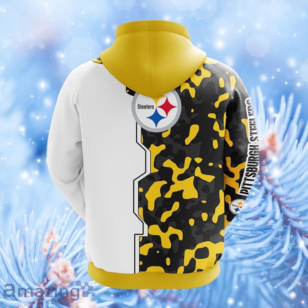 Pittsburgh Steelers NFL Yellow Hoodie, Zip Hoodie 3D All Over