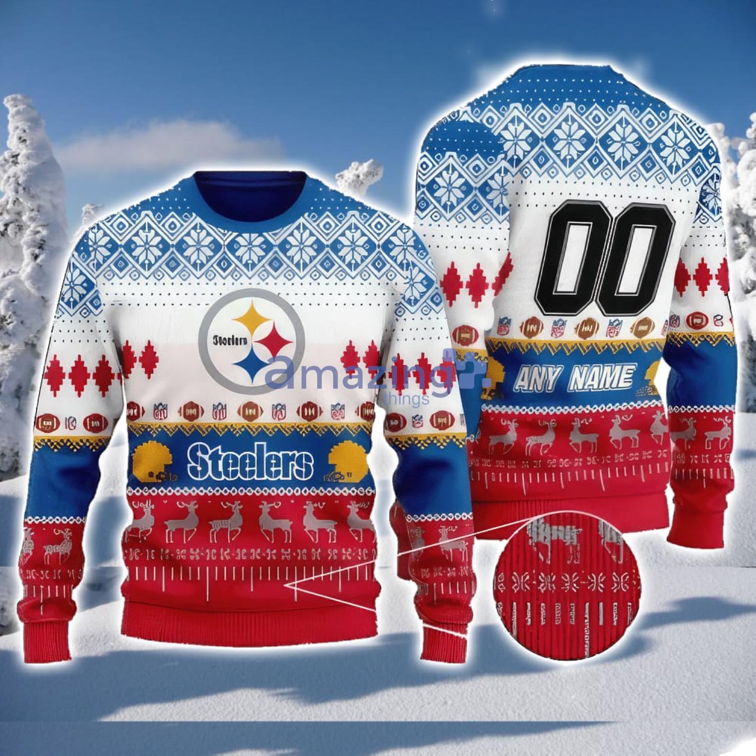 Pittsburgh Steelers Ugly Sweater Gifts For NFL Fans Best Christmas Gifts  Custom Number And Name Gift For Christmas - Banantees