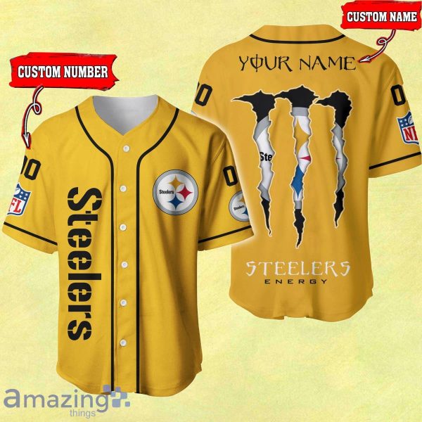 Pittsburgh Steelers Custom Name Baseball Jersey NFL Shirt Best Gift For Fans