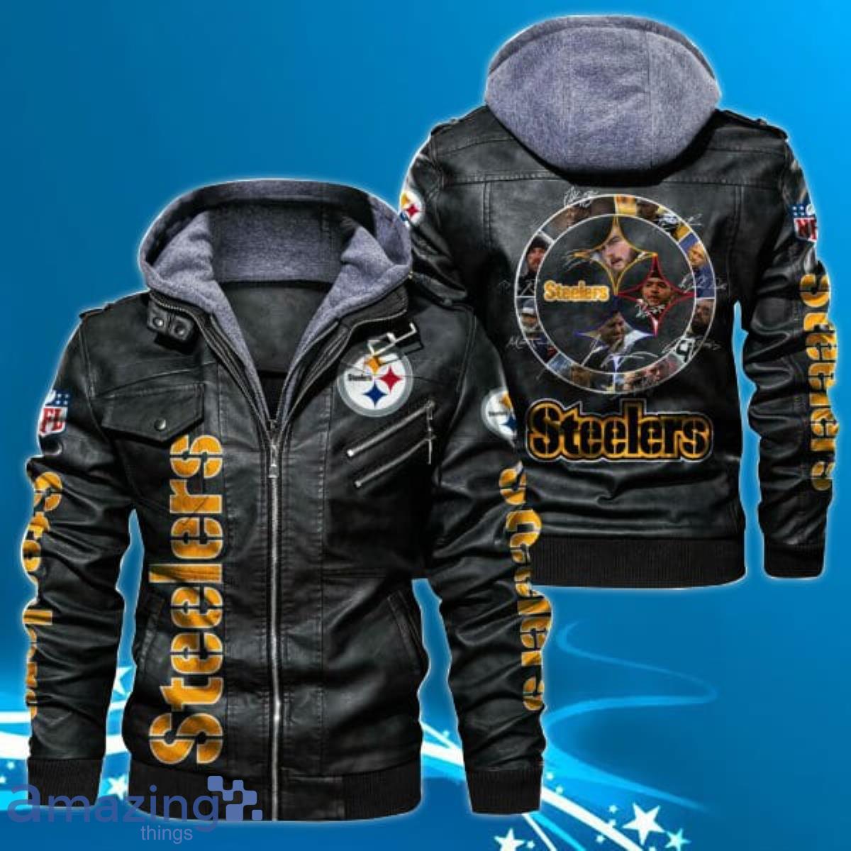 NFL Pittsburgh Steelers Leather Jacket For Men Best Gift Product Photo 1