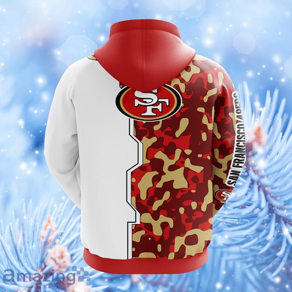 San Francisco 49ers NFL Red Hoodie, Zip Hoodie 3D All Over Print For Fans