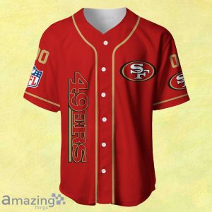 NFL San Francisco 49ers Custom Name And Number Baseball Jersey shirt Best Gift image NFL San Francisco 49ers Custom Name And Number Baseball Jersey shirt Best Gift Product Photo 2