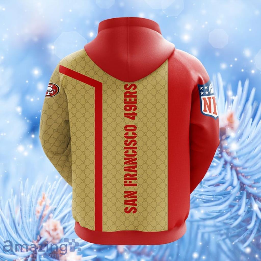 NFL San Francisco 49ers Red Unisex Hoodie, Zip Hoodie 3D All Over Print For Fans image NFL San Francisco 49ers Red Unisex Hoodie, Zip Hoodie 3D All Over Print For Fans Product Photo 2