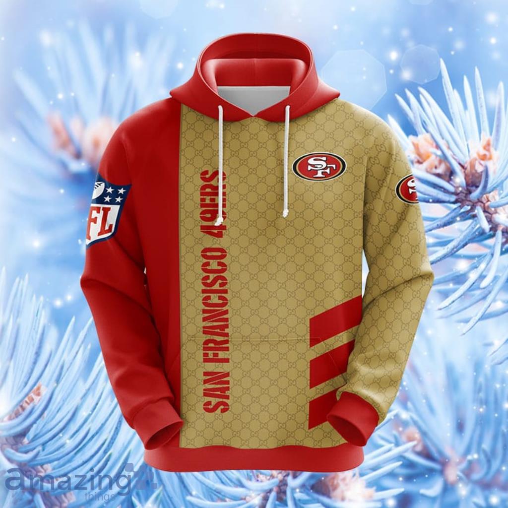 NFL San Francisco 49ers Red Unisex Hoodie, Zip Hoodie 3D All Over Print For Fans image NFL San Francisco 49ers Red Unisex Hoodie, Zip Hoodie 3D All Over Print For Fans Product Photo 3