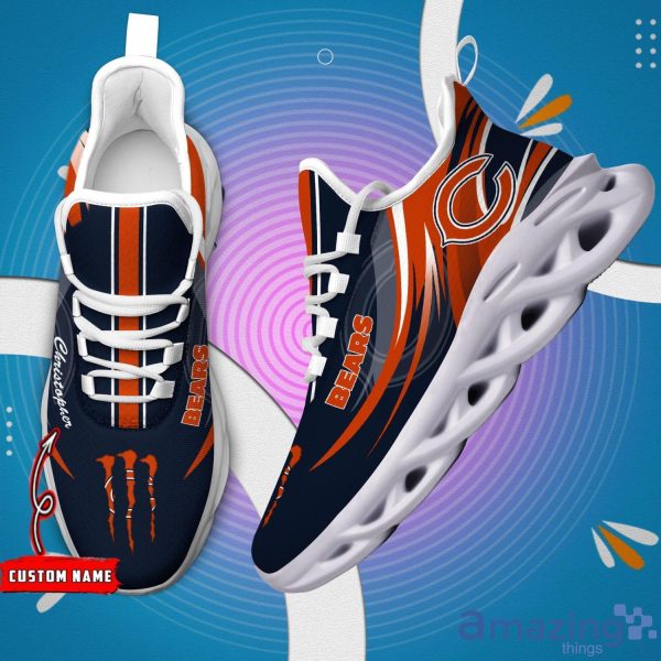 Chicago Bears Personalized Name NFL Max Soul Shoes Men And Women