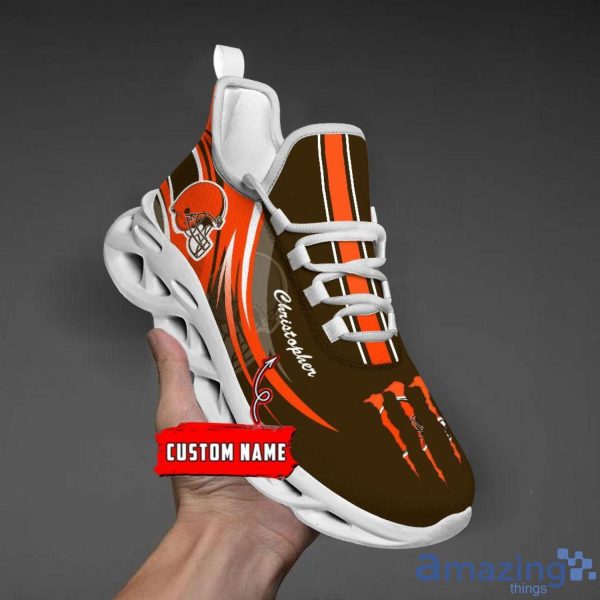 Cleveland Browns Custom Name NFL Max Soul Shoes Chunky Sneakers