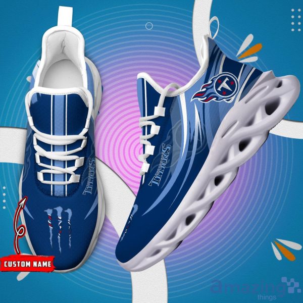 Tennessee Titans Personalized Name NFL Max Soul Shoes Men And