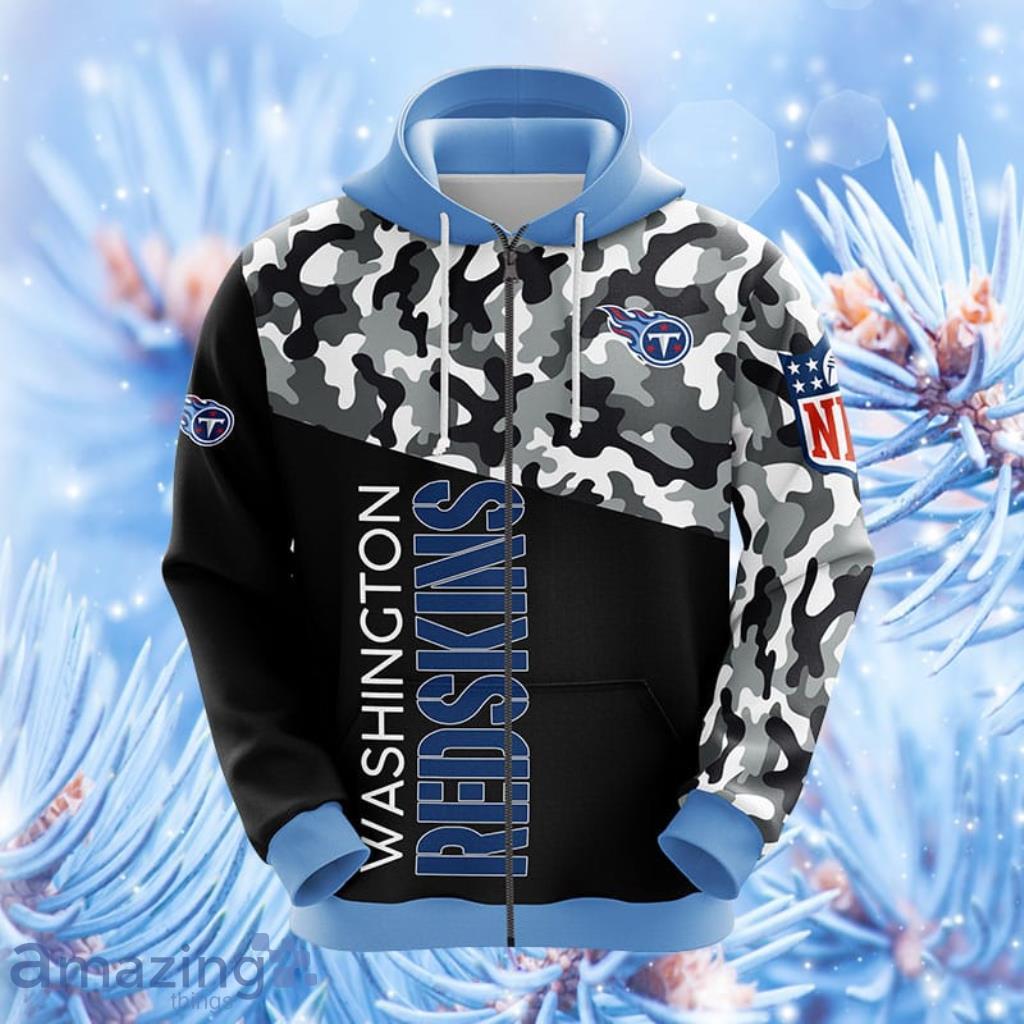 Tennessee Titans NFL Camouflage Blue Hoodie, Zip Hoodie 3D All Over Print  For Fans