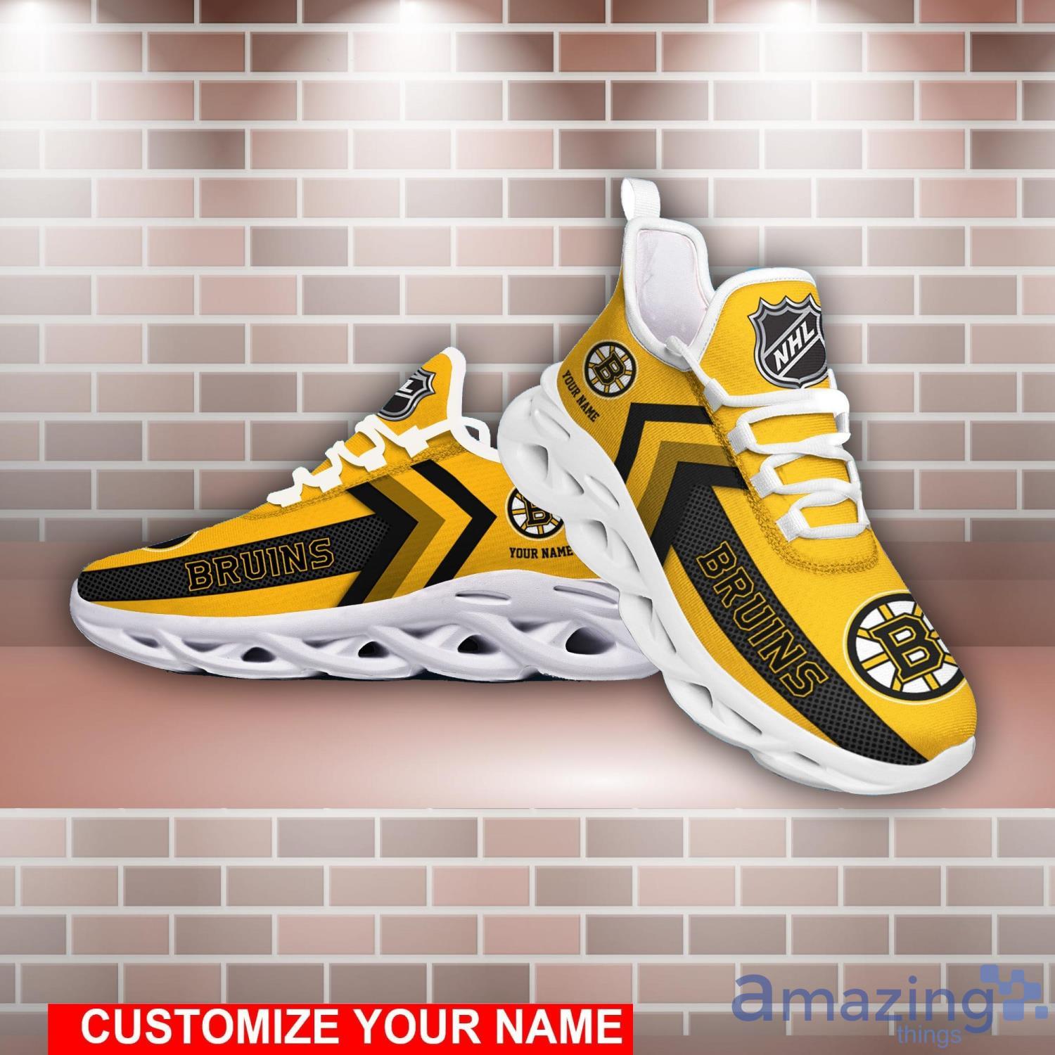 NHL Boston Bruins Clunky Custom Name Trend Max Soul Shoes Running Sneakers For Fans Product Photo 1