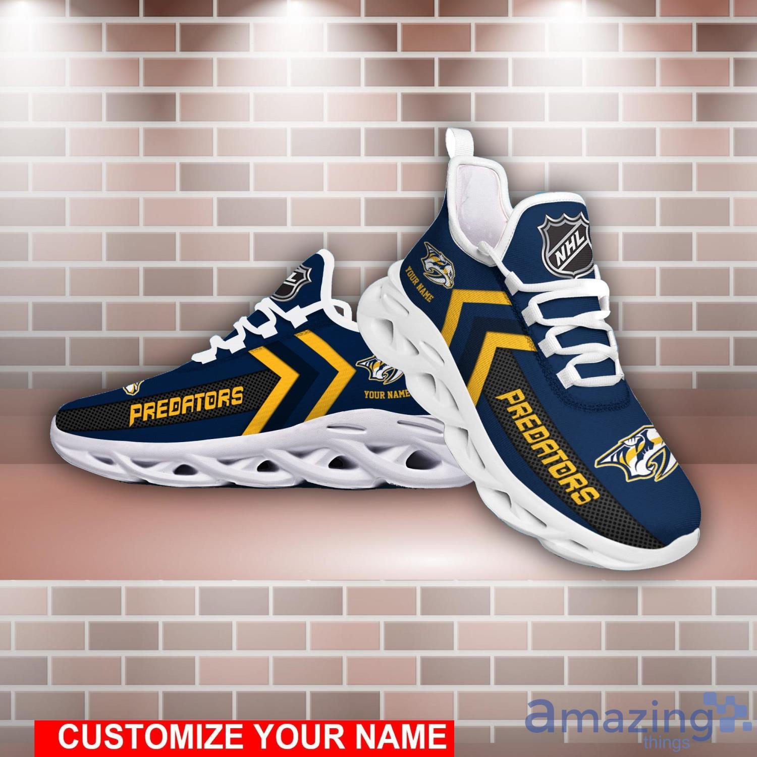 NHL Nashville Predators Clunky Custom Name Trend Max Soul Shoes Running Sneakers For Fans Product Photo 1