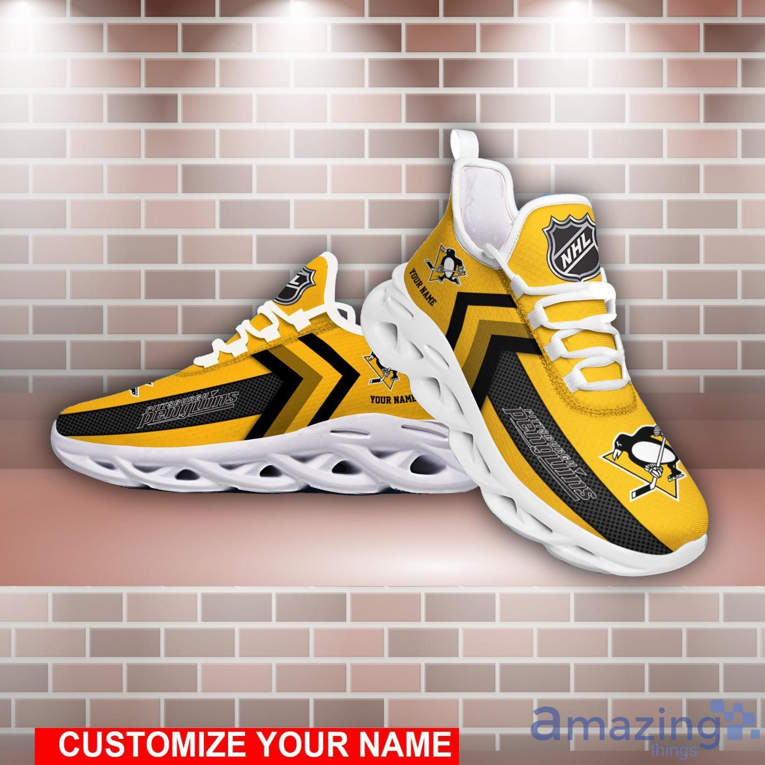 NHL Pittsburgh Penguins Clunky Custom Name Trend Max Soul Shoes Running Sneakers For Fans Product Photo 1