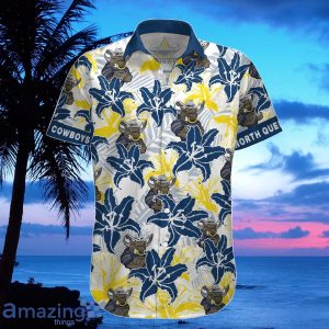 NQ Cowboys NRL Hawaiian Shirt mascot Best Gift image NQ Cowboys NRL Hawaiian Shirt mascot Best Gift Product Photo 3