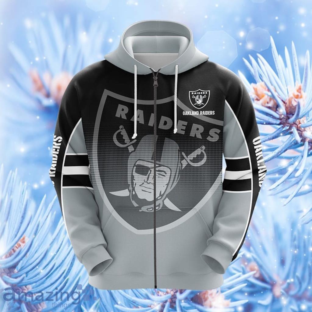 Oakland Raiders Nfl Hoodie Zip 3d Print –