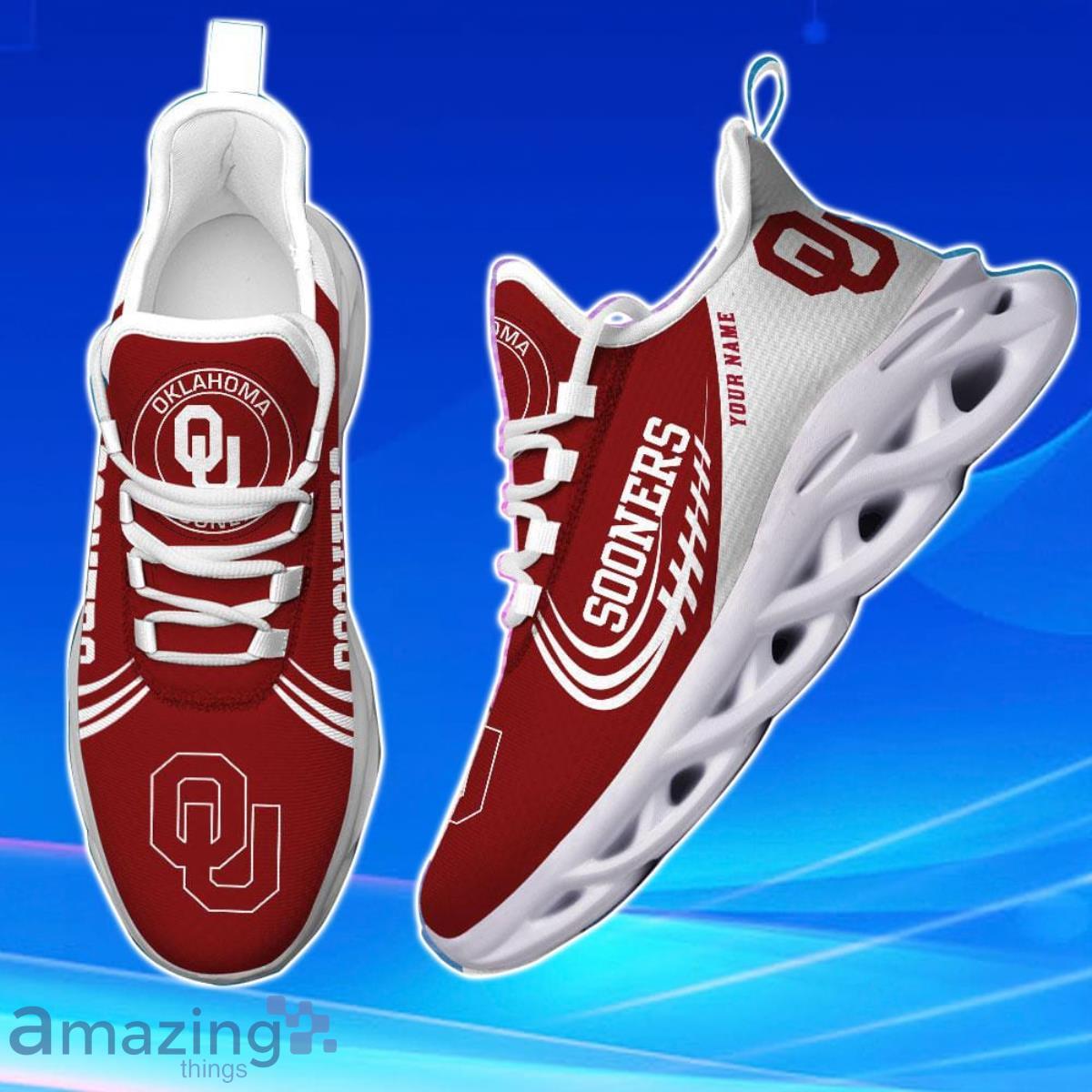 Oklahoma Sooners Custom Name Max Soul Shoes Unique Gift image Oklahoma Sooners Custom Name Max Soul Shoes Unique Gift Product Photo 2