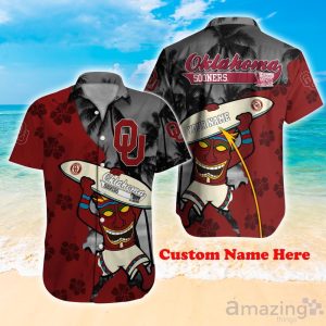 Oklahoma Sooners NCAA1 Custom Name Hawaiian Shirt Hot Design For Fans Product Photo 1