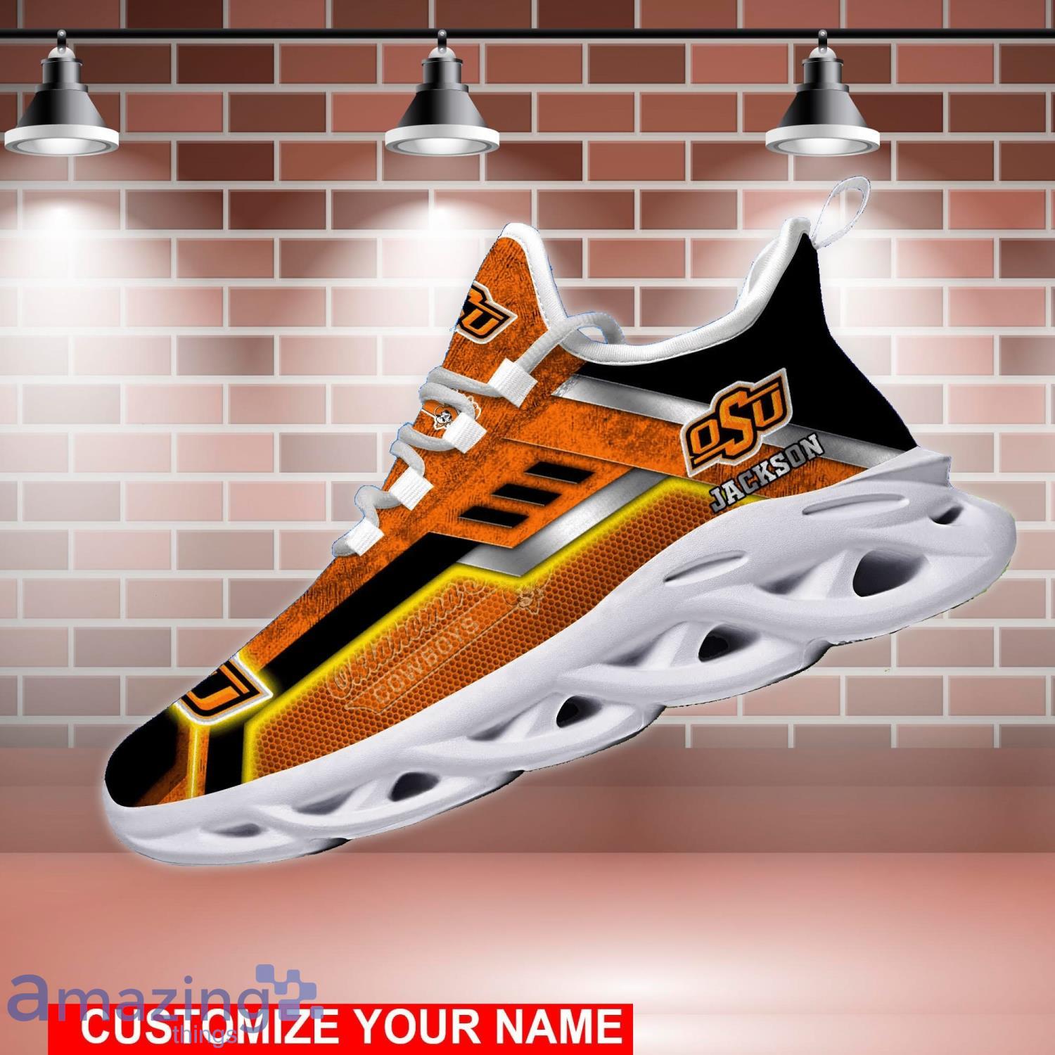 Oklahoma State Cowboys NCAA1 Max Soul Shoes Custom Name Sports Sneakers For Fans image Oklahoma State Cowboys NCAA1 Max Soul Shoes Custom Name Sports Sneakers For Fans Product Photo 3